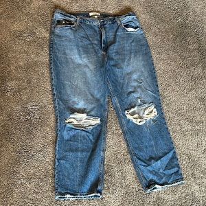 Abercrombie curve love, straight leg, ultra high rise